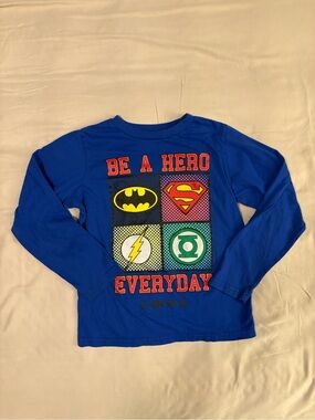 Blue 'Be A Hero Everyday' Long-Sleeve Superhero Tee for Kids